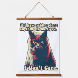 Tapisserie Suspendue Drôle mème de chat grincheux pour les chattes et l