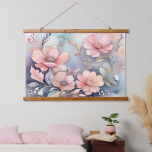 Tapisserie Suspendue Élégance de l'art des papillons floraux Whimsical