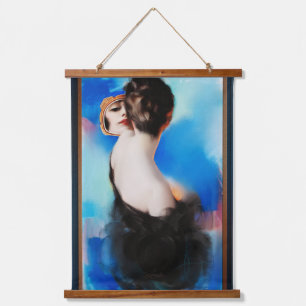 Tapisserie Suspendue Elégance en noir par Rolf Armstrong