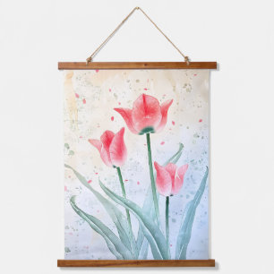 Tapisserie Suspendue Élégance floue de la Tulipe