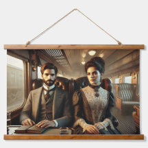 Élégance victorienne sur un voyage en train Vintag