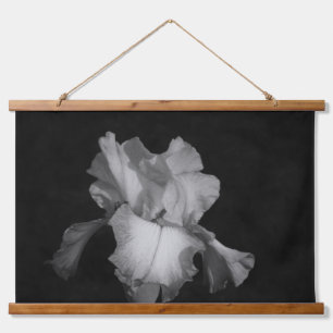 Tapisserie Suspendue Elégant Iris noir blanc photo florale