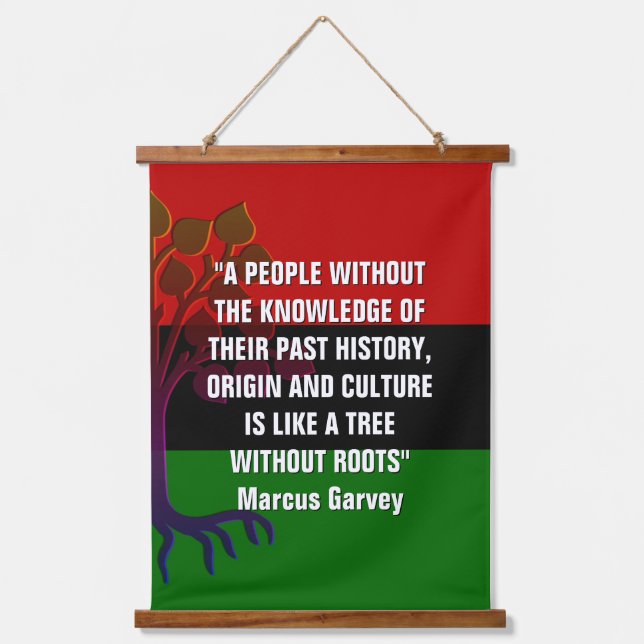 Tapisserie Suspendue Élégant Marcus Garvey TREE SANS RACINE (Recto)