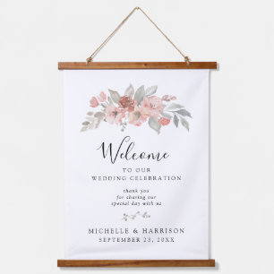 Tapisserie Suspendue Élégant Mariage d'aquarelle rose pâle