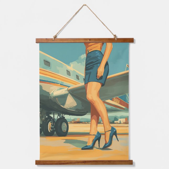 Tapisserie Suspendue Élégant pilote du Jet (Recto)