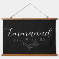 Emmanuel God With Us Botanical Elegant Art Feuille