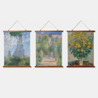 Ensemble de 3 célèbres Peintures Claude Monet Wall