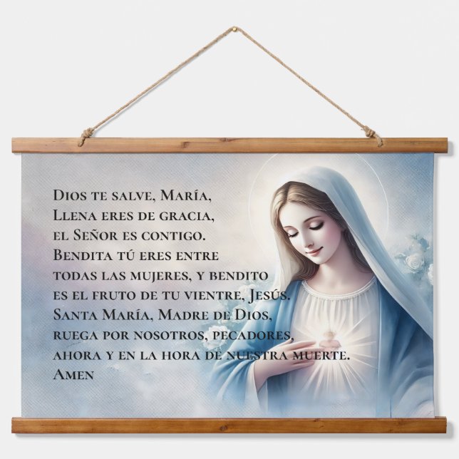 Tapisserie Suspendue Espagnol Hail Mary (Devant)