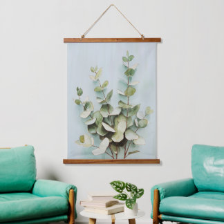 Tapisserie Suspendue eucaliptus Wood Topped Wall Tapestry
