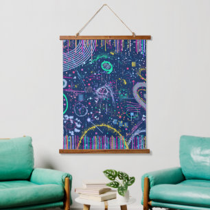 Tapisserie Suspendue Explorateur audacieux : maximalisme abstrait