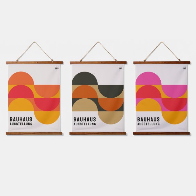 Tapisserie Suspendue Exposition Bauhaus 1919 Set (Tripler)