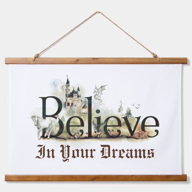 Tapisserie Suspendue Fairy Tale Magic Creatures Believe In Your Dreams (Devant)