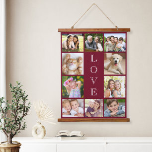 Tapisserie Suspendue Famille 10 Photo Collage Bourgogne