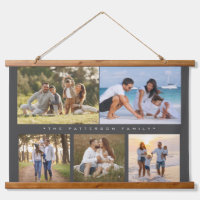 Famille 5 Photo Collage Simple Moderne