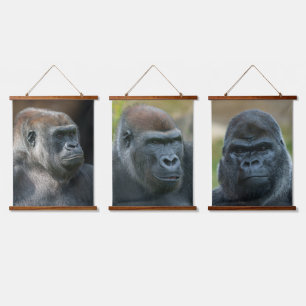 Tapisserie Suspendue Famille Gorilla - Ozala Lope Et Oumbi