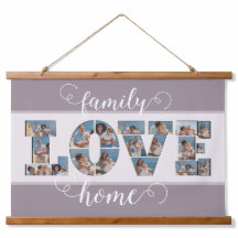 FAMILLE Photo Collage Love Script Modern Keepsar