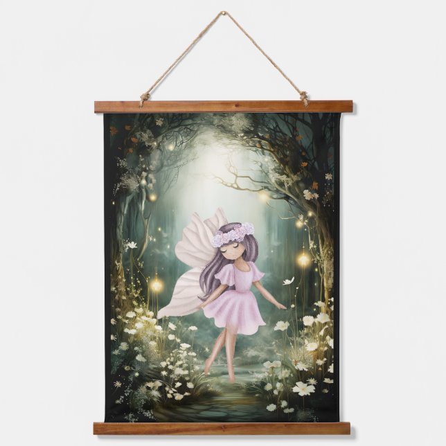 Tapisserie Suspendue Fée de forêt enchantée pour enfants (Recto)