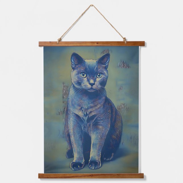 Tapisserie Suspendue Feline mystique (Recto)