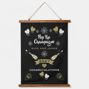 Tapisserie Suspendue Fête de célébration du champagne à éclater