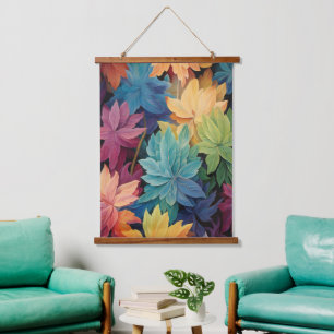 Tapisserie Suspendue Feuilles d'automne colorées