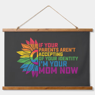 Tapisserie Suspendue Fierté LGBT Parents Acceptant Je Suis Ta Mère Main