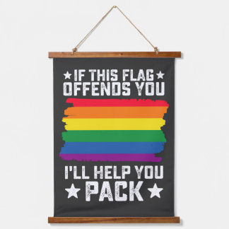 Tapisserie Suspendue Fierté LGBT Si ce drapeau vous offense, je vous ai