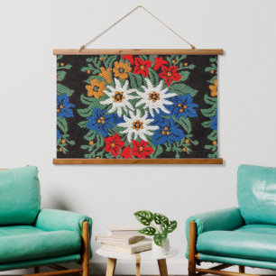 Tapisserie Suspendue Fleur alpine suisse Edelweiss