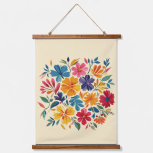 Tapisserie Suspendue Fleur botanique vibrante : Papier peint floral