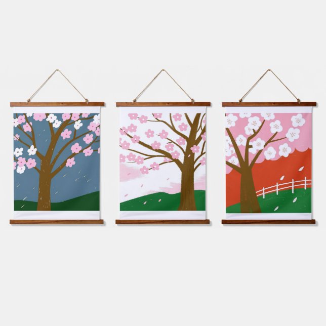 Tapisserie Suspendue Fleur de cerise (Tripler)