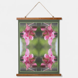 Tapisserie Suspendue Fleur de colonne rose - Fermer Abstrait