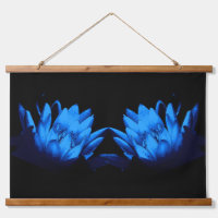 Fleur de Lotus de Nénuphar Bleu Lumineux Abstrait
