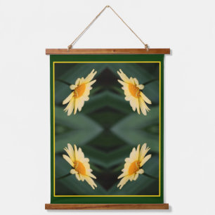 Tapisserie Suspendue Fleur de marguerite jaune gros Abstrait
