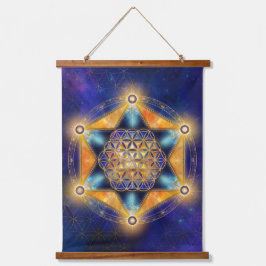 Tapisserie Suspendue Fleur de vie Merkaba Star - Géométrie sacrée