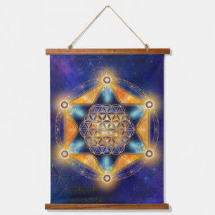 Tapisserie Suspendue Fleur de vie Merkaba Star - Géométrie sacrée