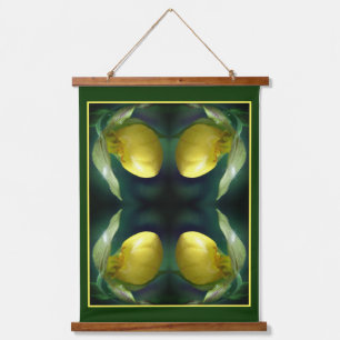 Tapisserie Suspendue Fleur d'orchidée de chèvre jaune sauvage Abstraite
