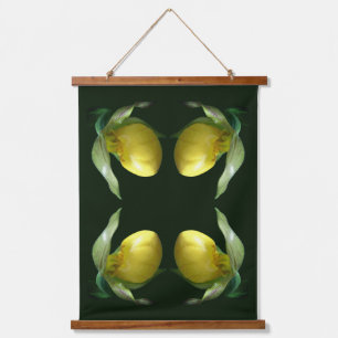 Tapisserie Suspendue Fleur d'orchidée de chèvre jaune sauvage Abstraite