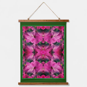 Tapisserie Suspendue Fleur Hibiscus rose Multiplié Abstrait