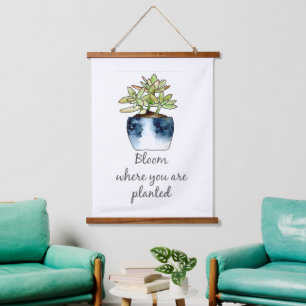 Tapisserie Suspendue Fleur où vous êtes planté Succulent
