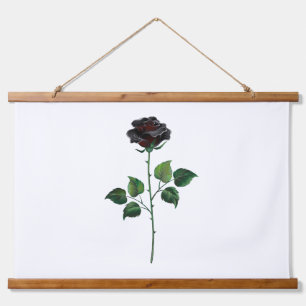 Tapisserie Suspendue Fleur rose noire
