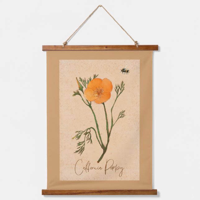 Tapisserie Suspendue Fleur sauvage californien du pavot (Recto)