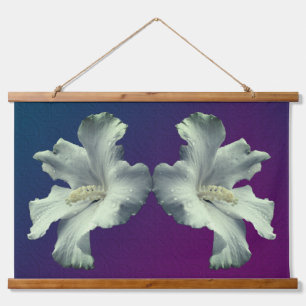 Tapisserie Suspendue Fleurs blanches d'Hibiscus