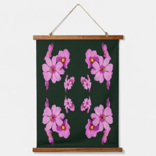 Tapisserie Suspendue Fleurs de cosmos roses flottantes Abstraites