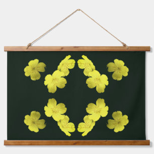 Tapisserie Suspendue Fleurs de géranium jaune Art Abstrait