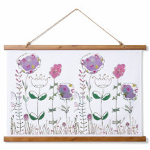 Fleurs en techniques mixtes