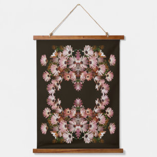 Tapisserie Suspendue Fleurs marguerites africaines roses Abstraites