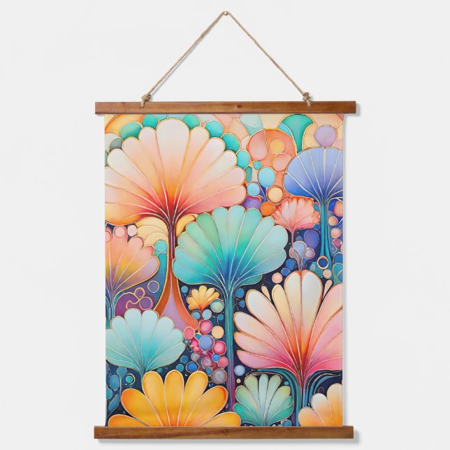 Tapisserie Suspendue Flora 6 Floral Pastel (Recto)