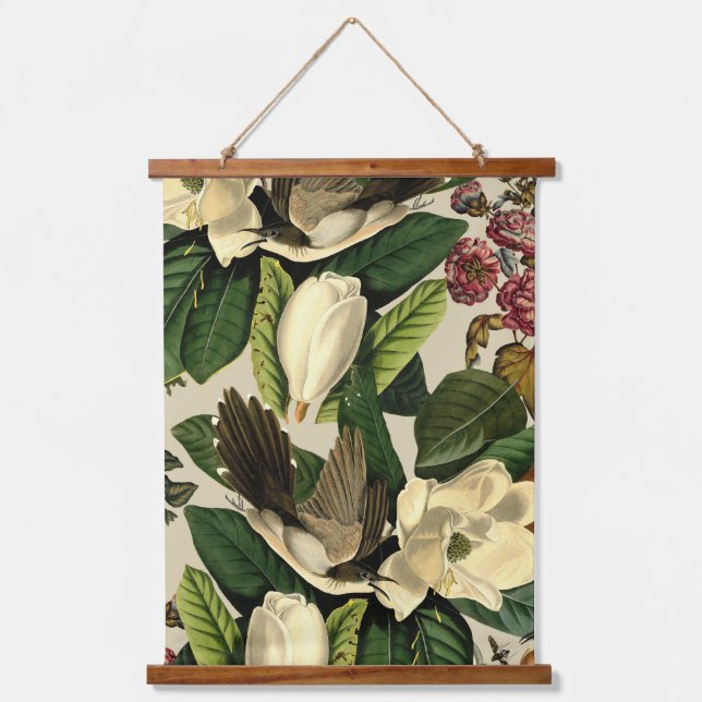 Tapisserie Suspendue Floral Et Oiseaux Xxi-ii (Recto)