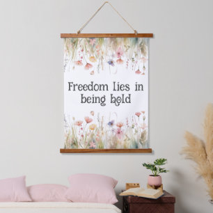 Tapisserie Suspendue Floral, fleur d'aquarelle romantique, motivation
