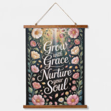 Flore Rayonnante Croissance Avec Citation Grace