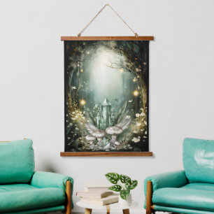 Tapisserie Suspendue Forêt de cristal enchantée